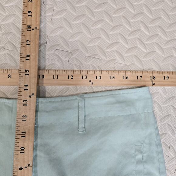 Rag & Bone Pants Womens 14 NEW Dylan Cropped Linen Wide Leg Mint Pastel Green - Picture 13 of 15